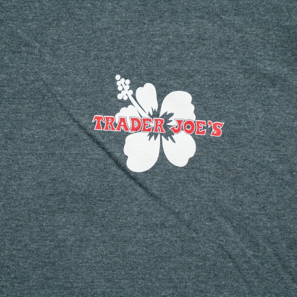 Trader Joes Logo Employee T Shirt Adult Womens Hibiscus Front & Back Print - Picture 4 of 7